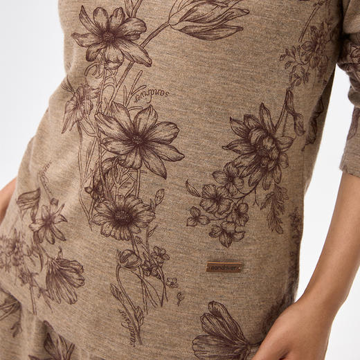 精纺羊绒印花长袖女套衫  SJF97W348N 商品图7