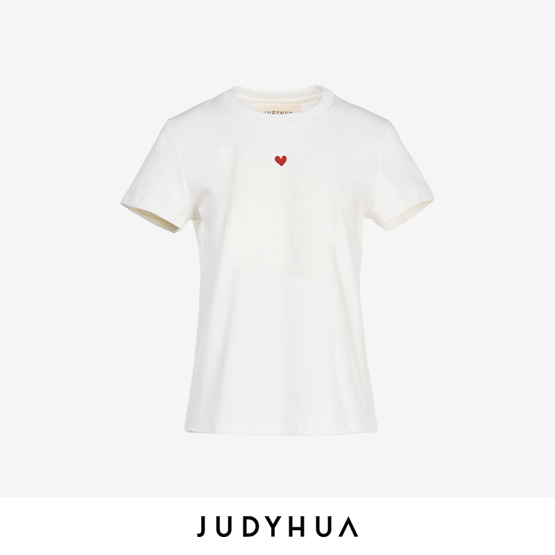 JUDYHUA 怦然心动系列爱心T恤