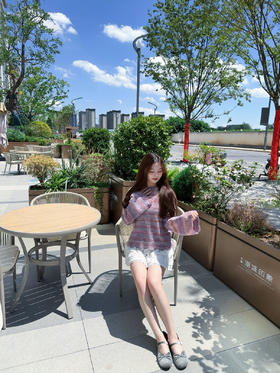 撞色条纹邂逅秋日温柔💜