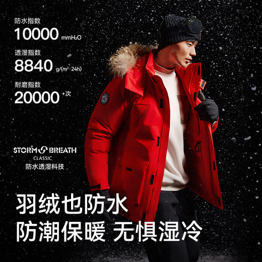 【极寒Ⅲ】伯希和户外大毛领羽绒服女2025男新款700蓬鹅绒派克服 商品图2