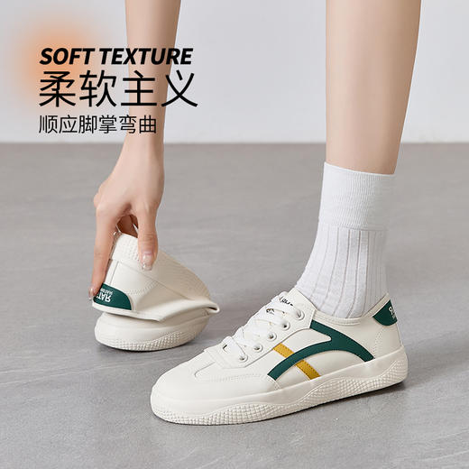 ZHR小白鞋女2025夏季新款网面透气一脚蹬软休闲平底百搭德训女鞋 商品图1