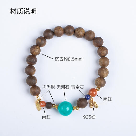 xy0549沉香+南红天河石手串 商品图6