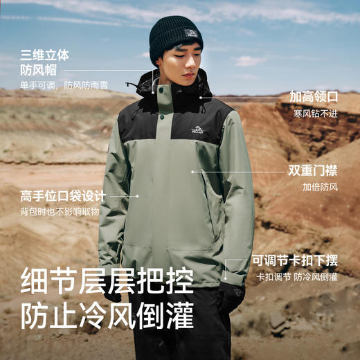 【成毅同款】伯希和原石户外冲锋衣男女2025新款三合一徒步登山服 商品图4