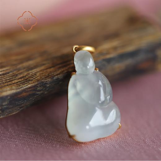 米马饰物 观自在 18K金冰润翡翠观音/佛 持慧自若 商品图3