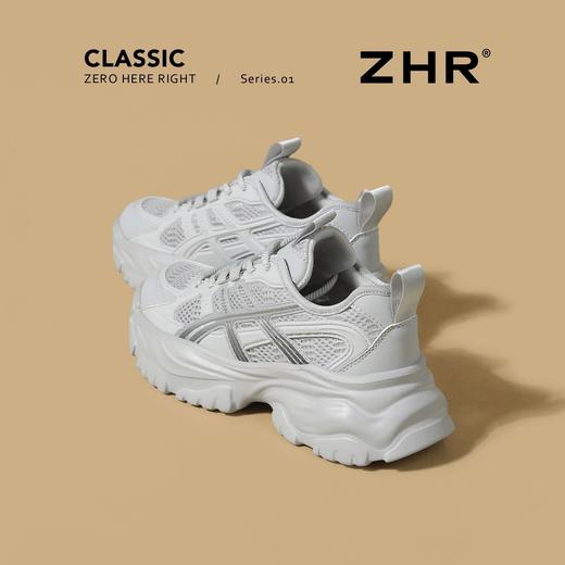 ZHR网面条纹老爹鞋透气厚底增高女鞋2025秋新款小个子运动休闲鞋 商品图6