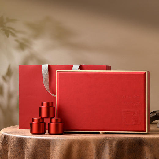 茶韵皮盒【八合金罐 红色】130元一套/一箱12套 商品图2