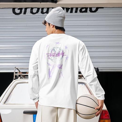 【积分兑换】有志者UZIS宽松透气体恤休闲运动长袖男款跑步篮球训练健身服摘星 商品图7