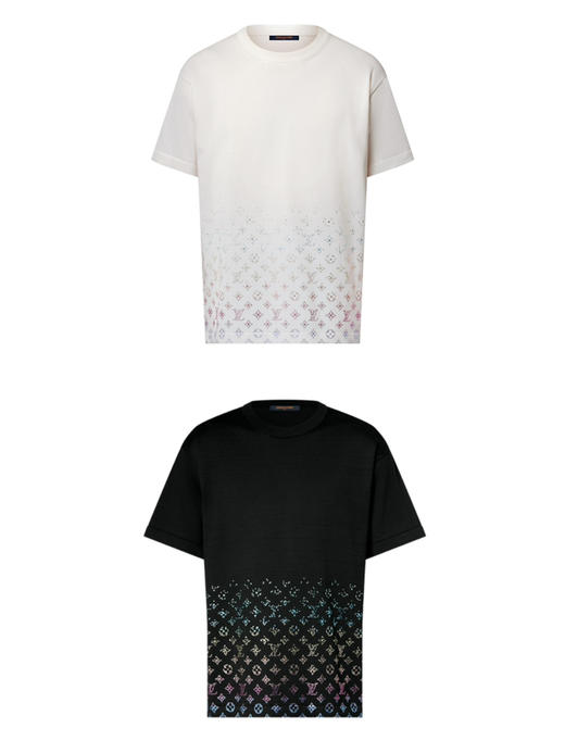 L-S 渐变钻针织棉短袖 商品图0