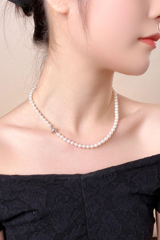 【分销】戴拉珍珠【福气满满】S925银淡水AK6-7mm珍珠项链，YX6378001 商品图4