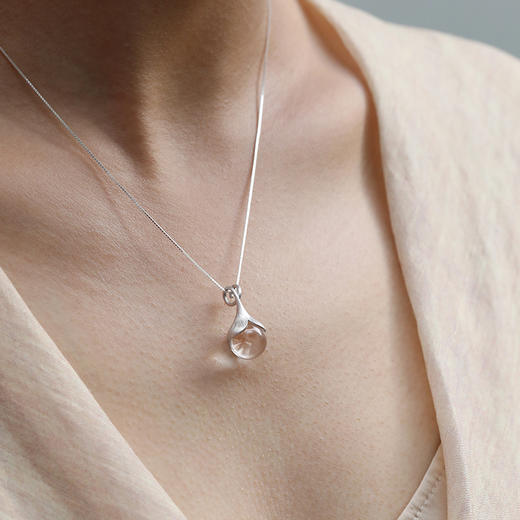 (72小时发货）COSTAR晨露项链耳环S925银白水晶珍珠清新灵动情人节女生生日礼物 商品图11