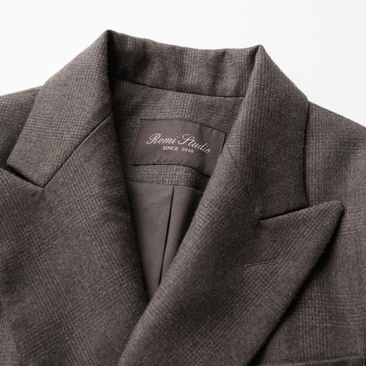 ROMI STUDIO“老钱腔调”100%羊毛半精纺色纺双排扣西装 RWCSWY1727 商品图3