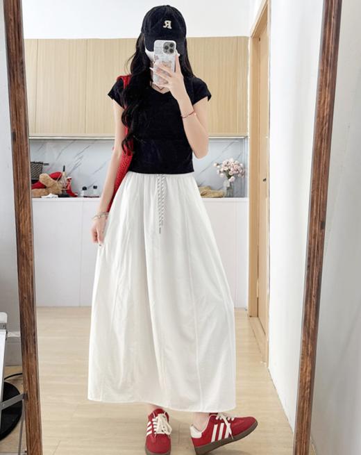 MUYANHUAN 冰丝南瓜裙，冰丝的垂坠感和光泽能中和南瓜裙的蓬松感，既甜美又显高级 商品图1