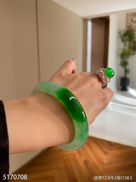 冰飘翠手镯【5170708】圈口58.5~具体价格微信咨询 商品图2