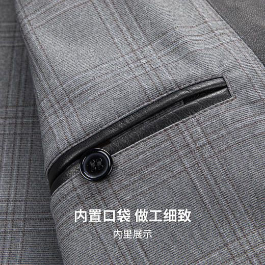 【100%绵羊皮】圣得西男士通勤皮夹克2025秋季扛皱易打理立领皮衣 商品图11