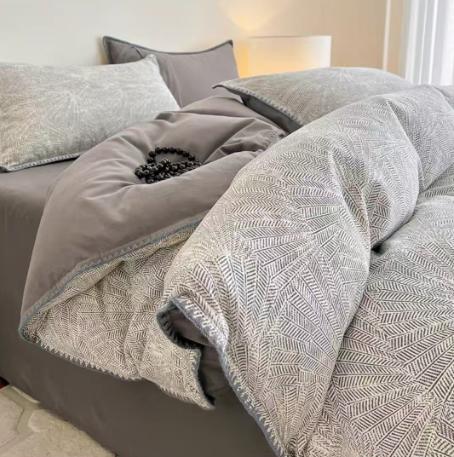 全棉秋冬磨毛四件套贝壳边加厚保暖纯棉被套床单床上用品G119100115 商品图3