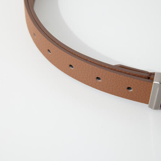ROMI STUDIO天然牛皮纹复古银扣女士休闲咖色腰带RWCLP33644 商品图2
