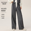 【08/19新品】熙世界灰色西装裤女春秋2025新款通勤宽松直筒西裤休闲阔腿长裤子 商品缩略图0