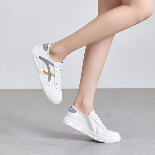 ZHR小白鞋女2025夏季新款网面透气一脚蹬软休闲平底百搭德训女鞋 商品图3