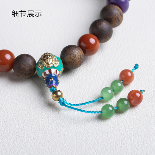 xy0547沉香+碧玉南红手持手串 商品图4