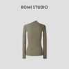 ROMI STUDIO“气质优雅”纺织肌理感不对称斜肩长袖T恤 RWCASG4357  商品缩略图1