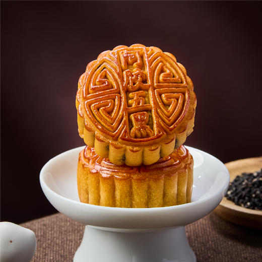 阿胶五黑广式月饼 商品图0