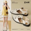 ZHR则则罗马凉鞋女2025新款春夏透气猪笼编织凉鞋包头镂空沙滩鞋 商品缩略图2