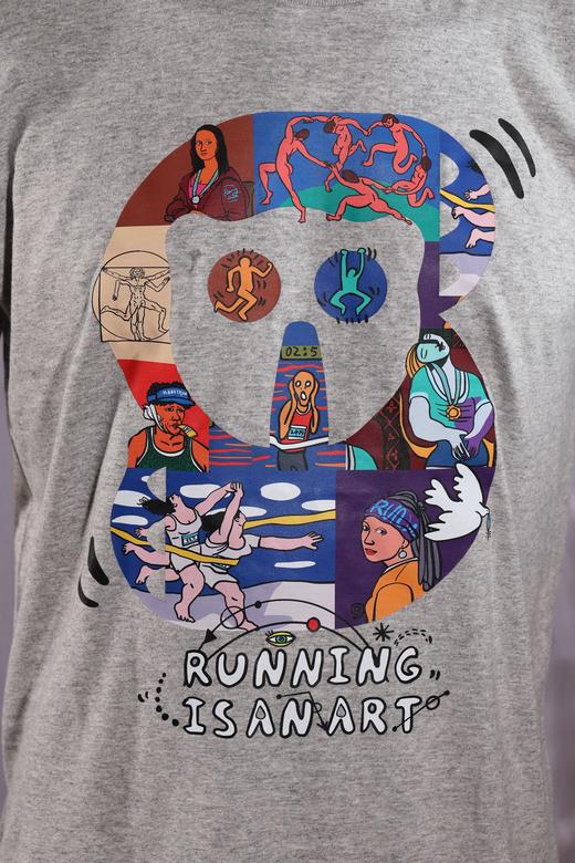 严素纯棉TEE,跑步即艺术纯棉休闲TEE ,短袖棉T恤 宽松,舒适,全棉,日常, 严素态度 商品图1