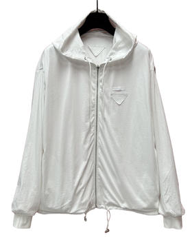 中性款尼龙双面穿连帽外套020