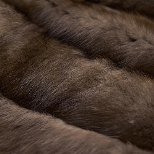 ROMI STUDIO“俄罗斯紫水貂马甲”细腻毛针连帽皮草外套RWCWW85785 商品图1