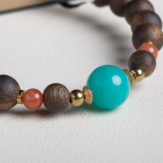 xy0550沉香+南红天河石手串 商品图5