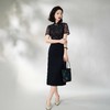 西子/烟雨中国风旗袍立领蕾丝重磅醋酸拼接旗袍连衣裙/QPLL189 商品缩略图8