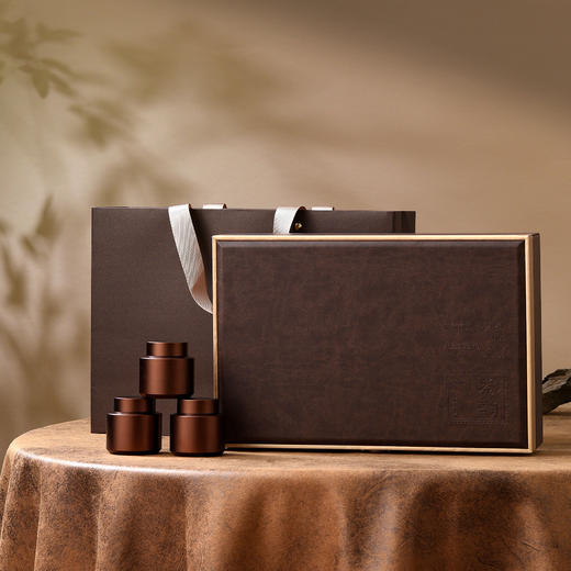 茶韵皮盒【八合金罐 咖色】130元一套/一箱12套 商品图2