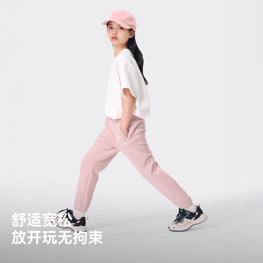 伯希和户外儿童抓绒裤防风吸汗休闲长裤男女宝宝运动裤束腿卫裤 商品图3