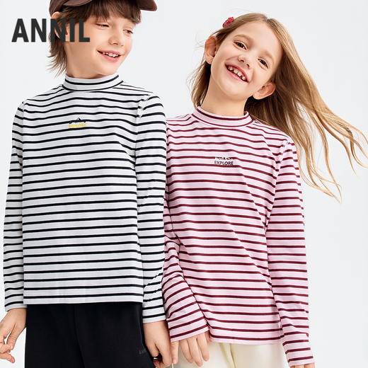 男女童中领长袖针织衫秋季新款安奈儿童装小程序专享EM531581 商品图2