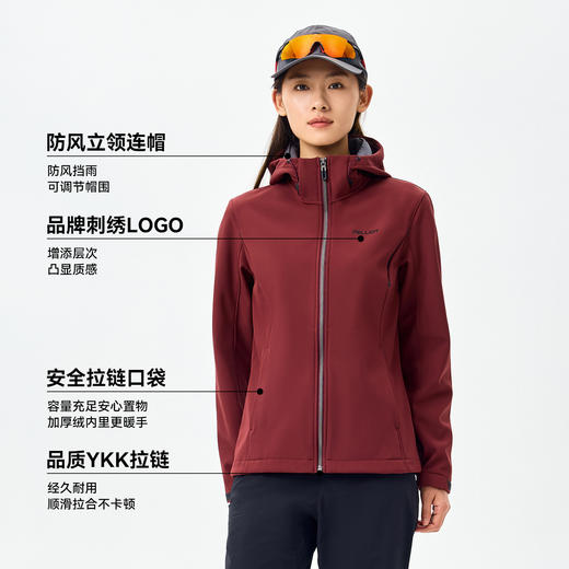 伯希和户外软壳衣男士专业防风运动夹克休闲外套女冲锋衣内胆上衣 商品图4
