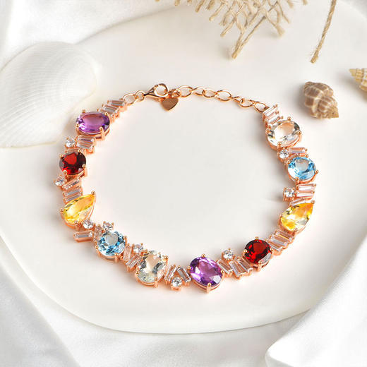 【JOLEE手链】 S925银 天然水晶 宝石 轻奢饰品 七夕送女生礼物 商品图7