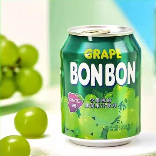 海太 韩国原装进口葡萄果粒果汁饮料 238ml/罐 商品图2