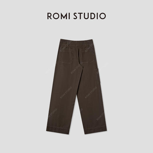 ROMI STUDIO"随性自在"棉质斜纹挺阔弧形宽松休闲裤 RMCAXA4765 商品图1