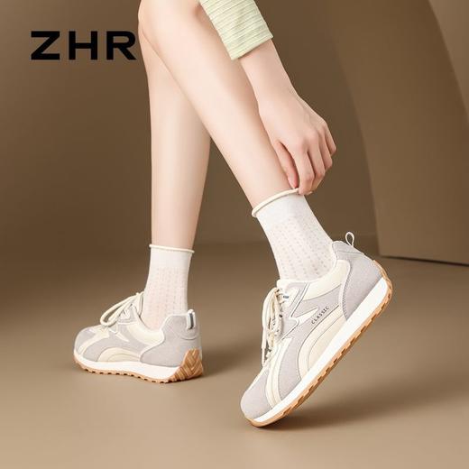 ZHR平底低跟阿甘鞋芭蕾风德训鞋2025秋季户外百搭透气运动休闲鞋 商品图3