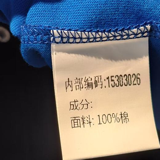 ZC圆领大字母图案短袖T恤500701（蓝）秋季 153030260321 商品图2