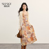【08/19新品】熙世界波西米亚串珠吊带连衣裙女2025夏秋新款法式度假风印花长裙 商品缩略图0