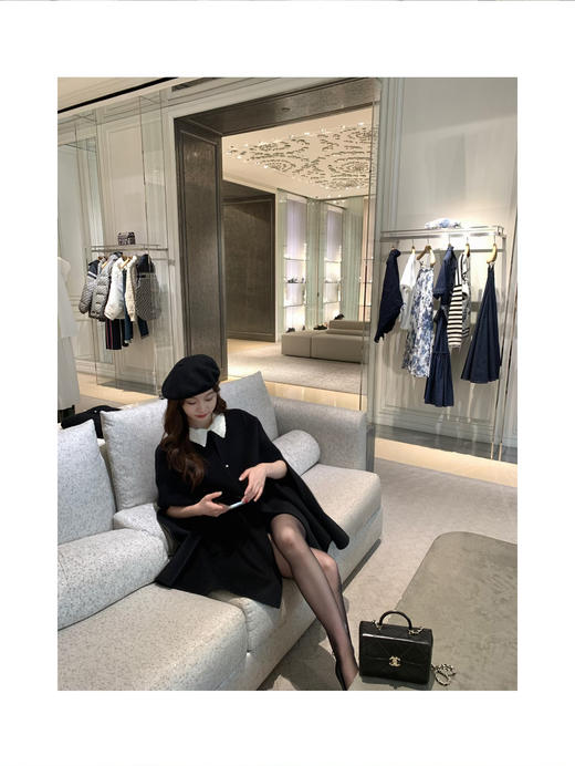 金蘑菇菇 金丝小种 国风斗篷系列/ 新中式温柔风插肩袖宽松大衣 商品图8