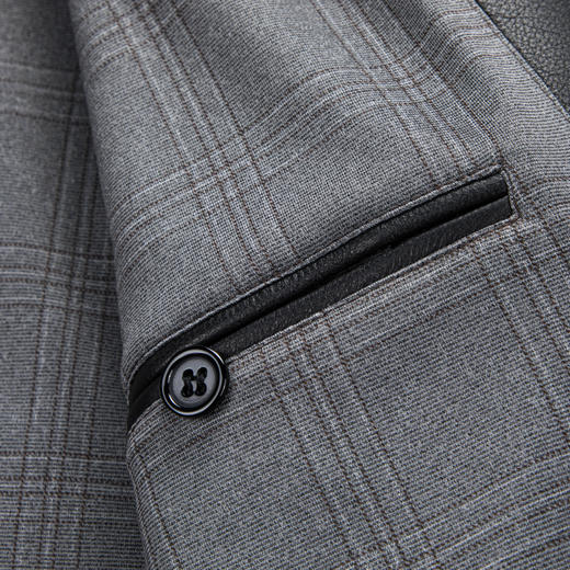 圣得西2025秋新款时尚休闲皮衣外套男商务行政轻奢翻领真皮外套 商品图11