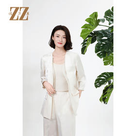 佐尔美中国风假两件气质时尚提花上衣外套女M43SY09