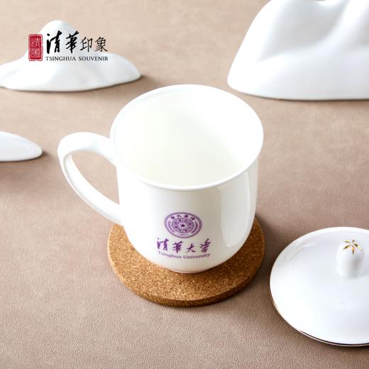 清华文创骨瓷描金盖杯 商品图1