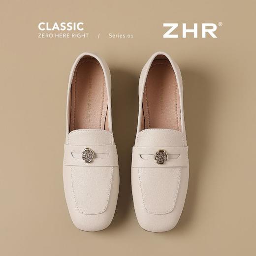 ZHR则则圆头单鞋2025秋新款法式复古脚蹬乐福鞋软底防滑百搭单鞋 商品图8