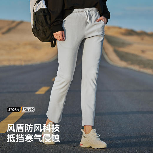 伯希和户外抓绒裤女冲锋裤内胆防风摇粒绒卫裤运动休闲裤男直筒裤 商品图2