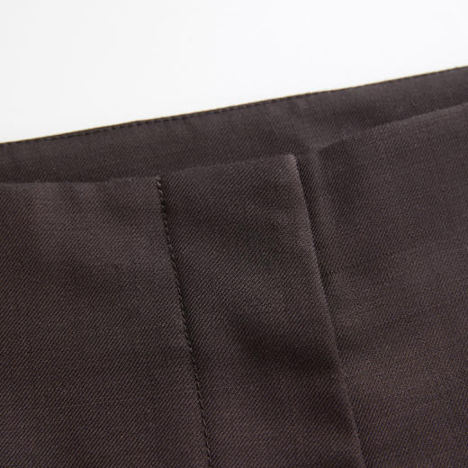 ROMI STUDIO“自我轮廓”绵羊毛混纺一字腰头微喇西装裤 RMCSXA4681 商品图2