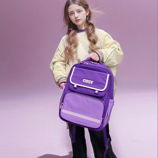 壹鹿童英伦风人体工学设计减负护脊书包赠补习袋+笔袋 商品图2