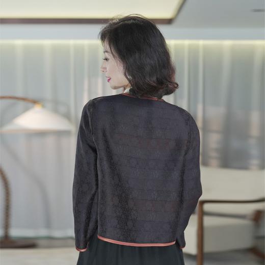 西子/宋锦香云纱桑蚕丝重缎非遗【七彩宝相】两穿唐装外套/TZLL309 商品图4